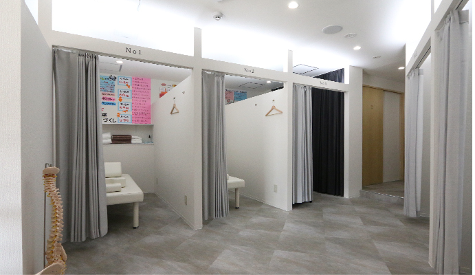 施術台の新型コロナ感染防止対策